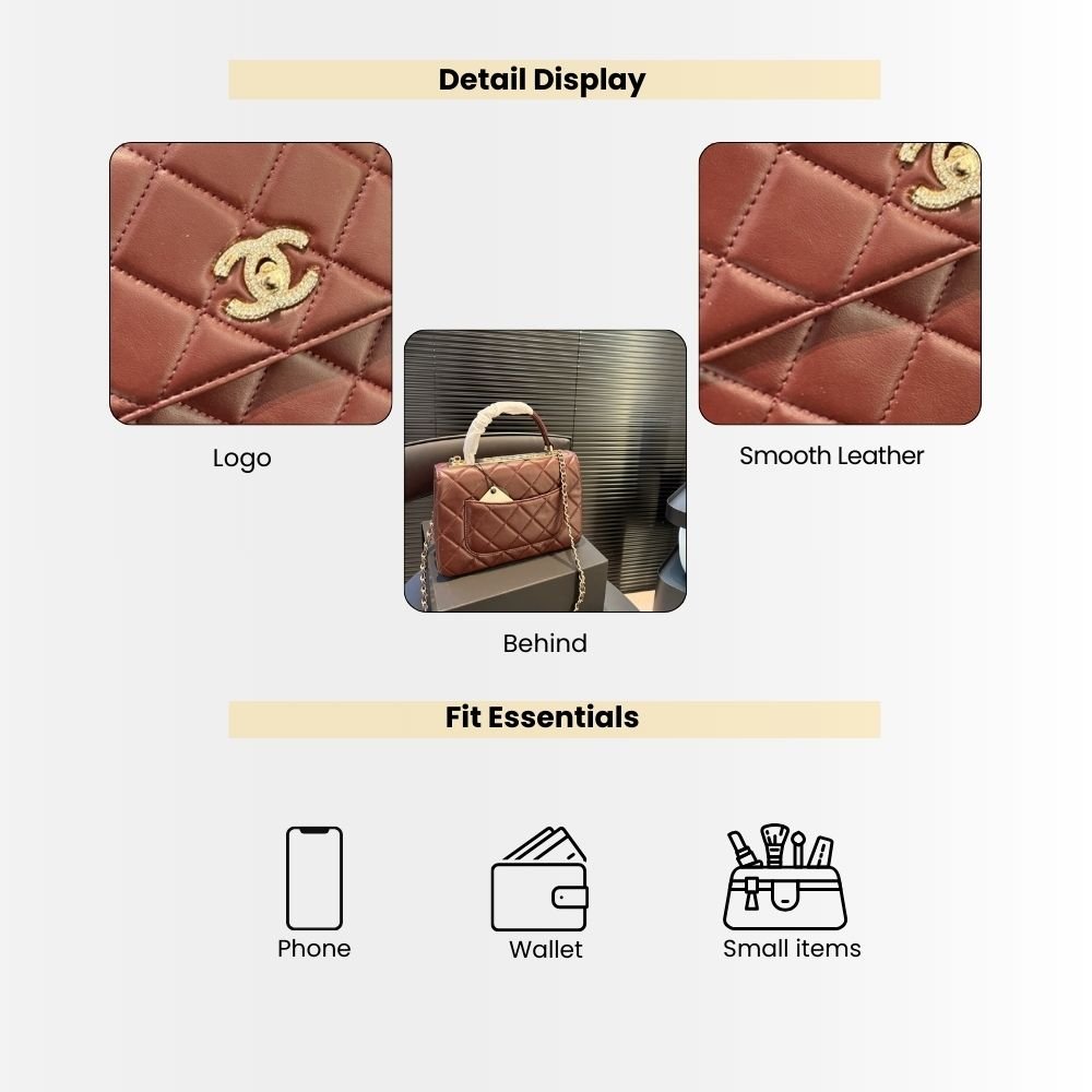 Chanel Small Flap Bag With Top Handle Burgundy 25Cm