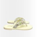 Chanel Thong Jewel Embellished Cream