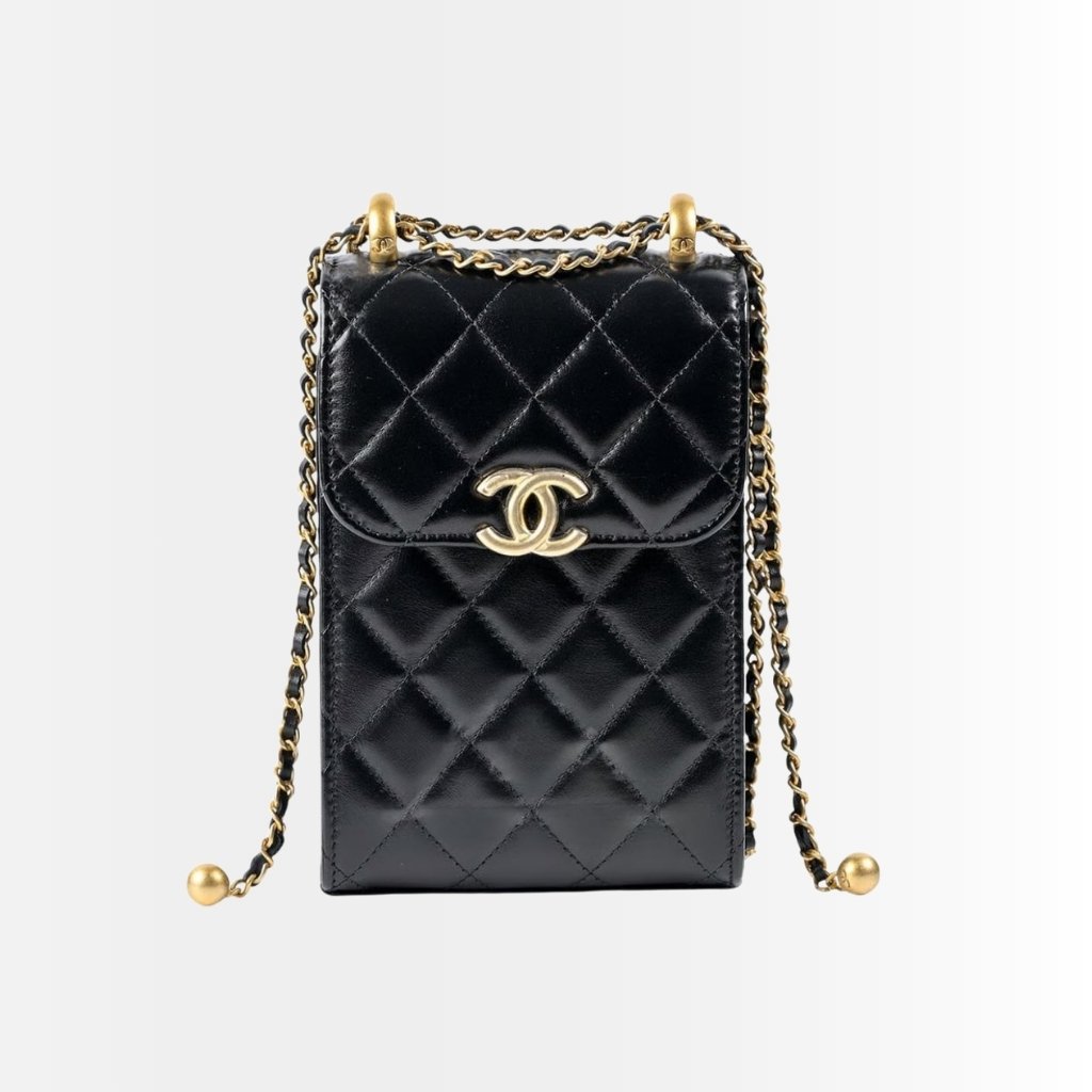 Chanel Trendy CC Phone Holder Crossbody Bags Black 17Cm