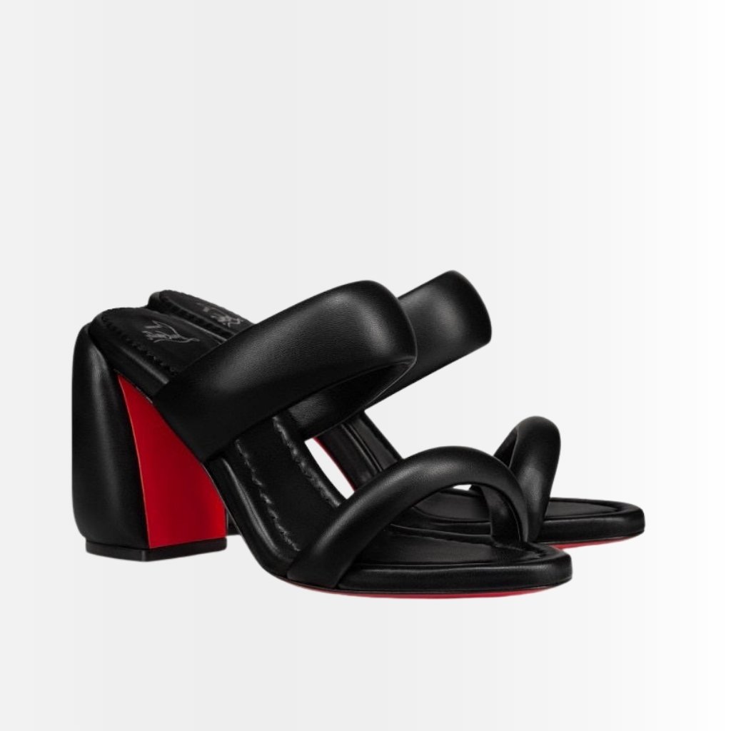 Christian Louboutin Inflama Sab 85mm Mules Black Leather 1230780B439