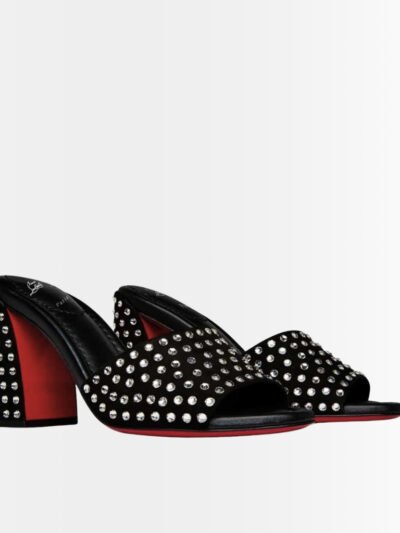 Christian Louboutin Jane 85 Strass Mules Black 85mm 1240729T023