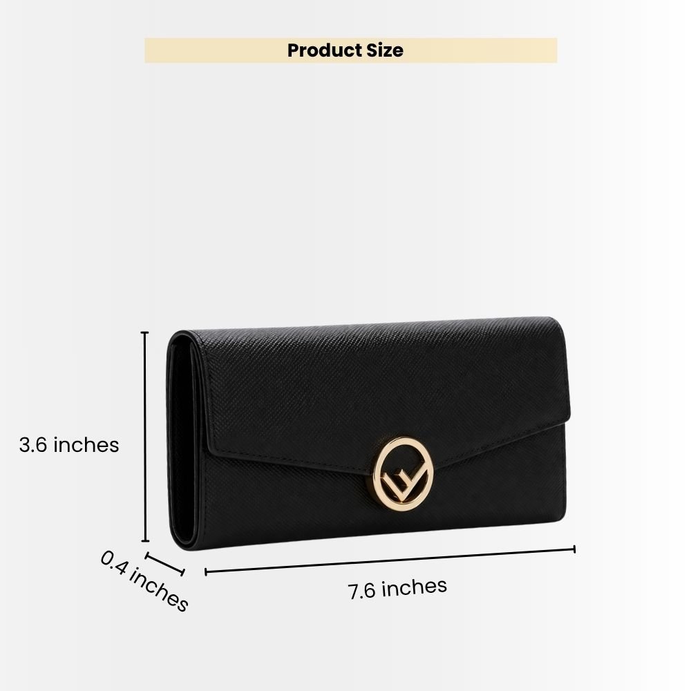Fendi Continental Wallet Black 19Cm 8M0251A18BF0KUR