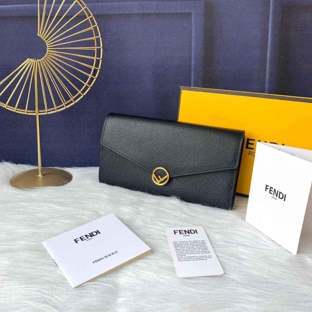Fendi Continental Wallet Black 19Cm 8M0251A18BF0KUR