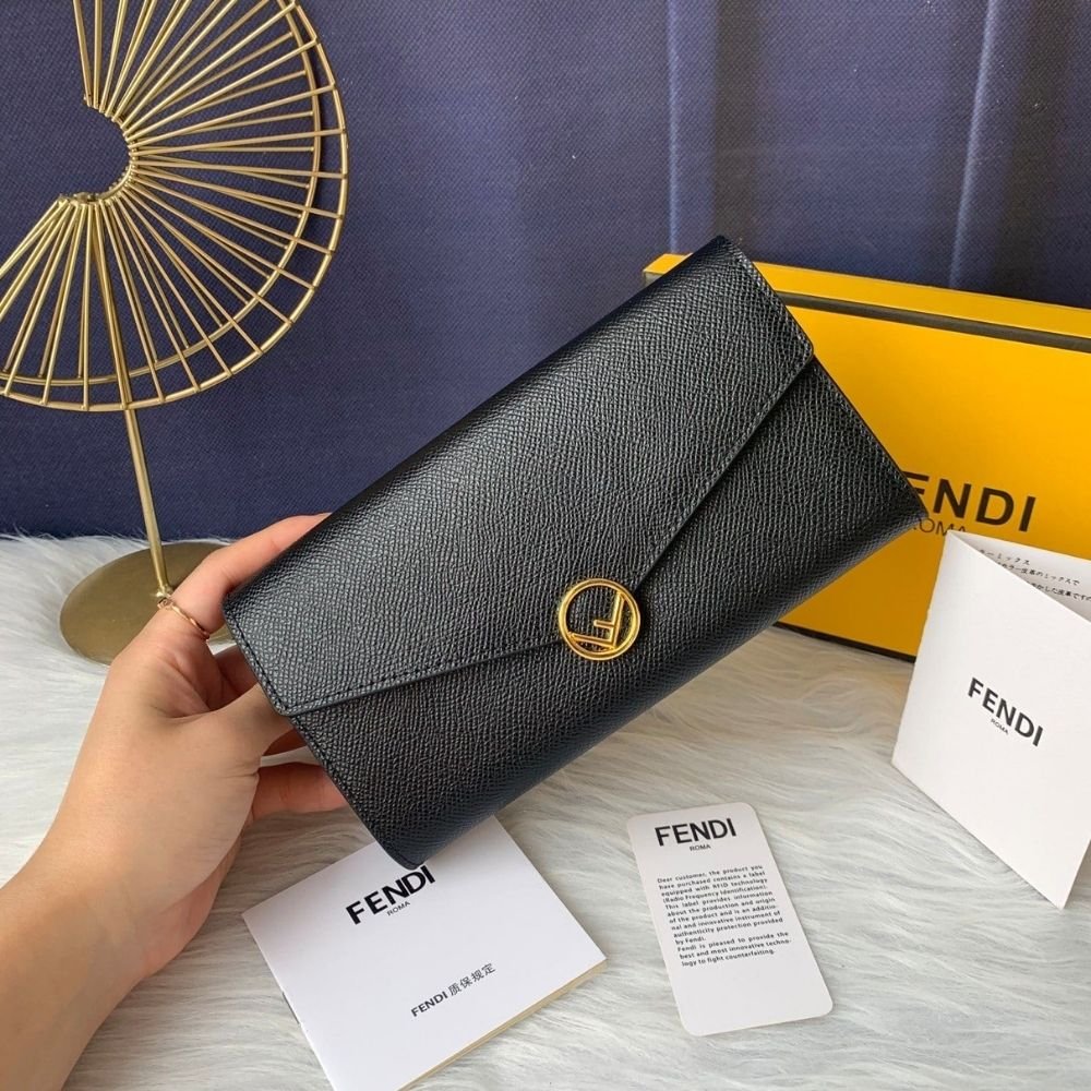 Fendi Continental Wallet Black 19Cm 8M0251A18BF0KUR