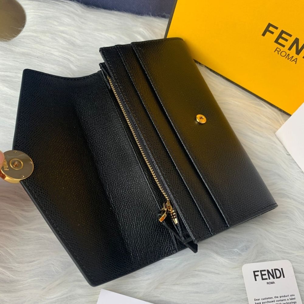 Fendi Continental Wallet Black 19Cm 8M0251A18BF0KUR