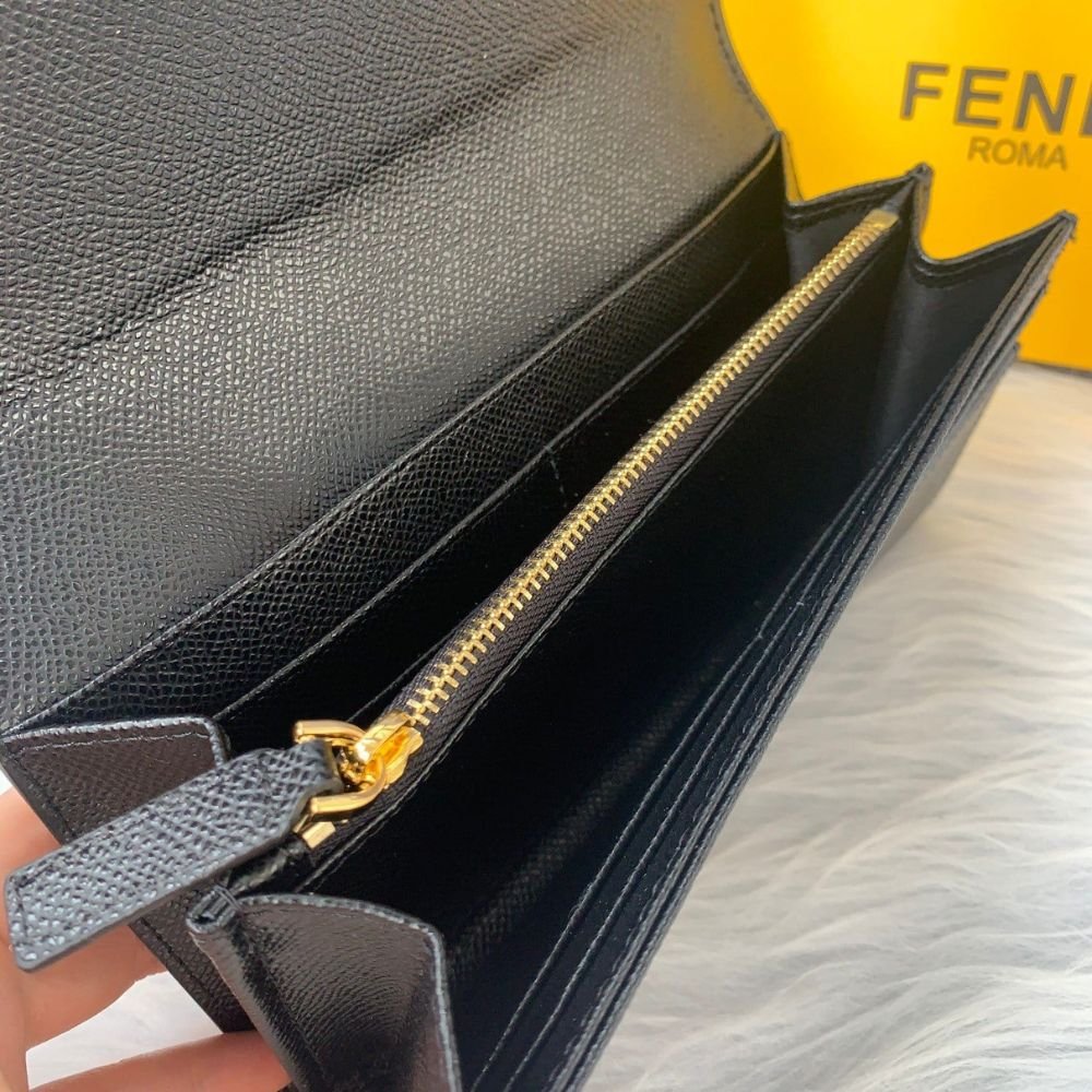 Fendi Continental Wallet Black 19Cm 8M0251A18BF0KUR