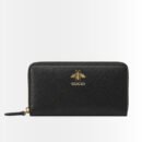 Gucci Animalier Leather Zip Around Wallet Black 19Cm 523667 DJ20T 1000
