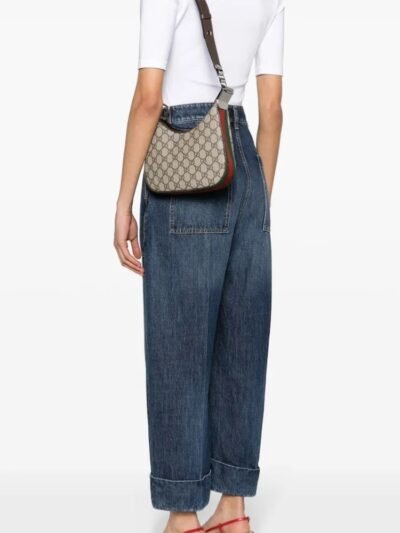 Gucci Attache Small Shoulder Bag Beige and Blue 23Cm 699409 96GRN 4082