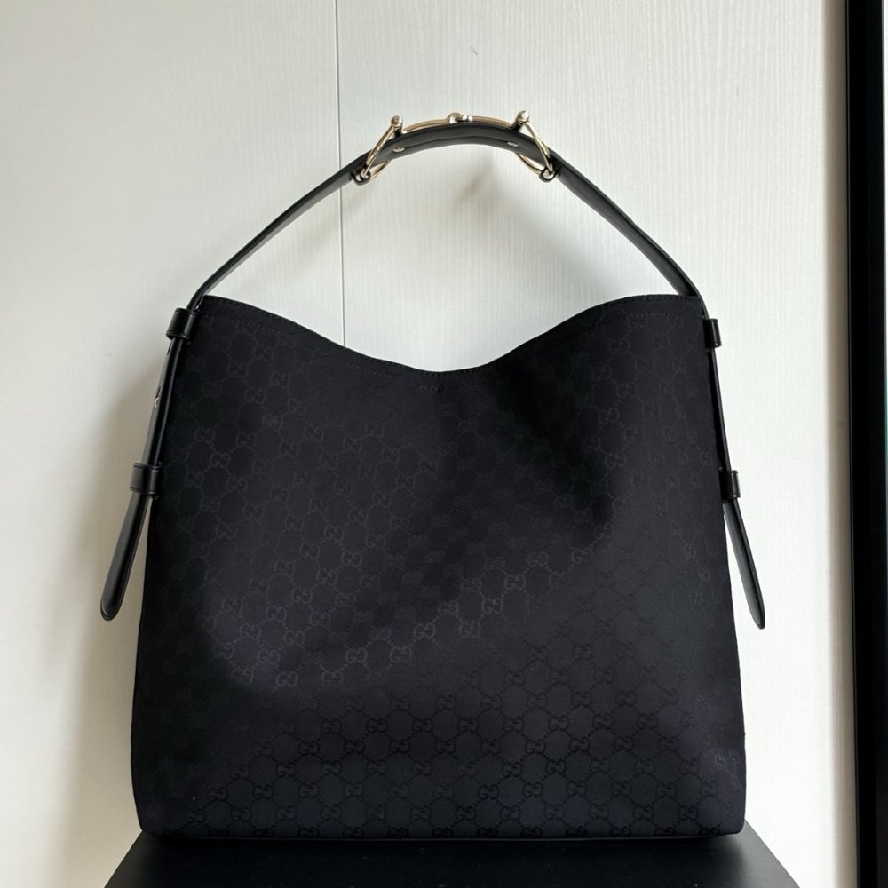 Gucci Beatrix Large Tote Bag Black Canvas 40Cm