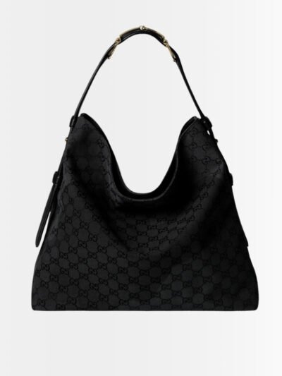 Gucci Beatrix Large Tote Bag Black Canvas 40Cm