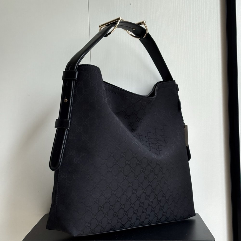 Gucci Beatrix Large Tote Bag Black Canvas 40Cm