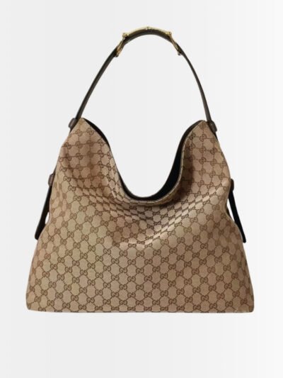 Gucci Beatrix Large Tote Bag Brown And Beige GG Canvas 40Cm