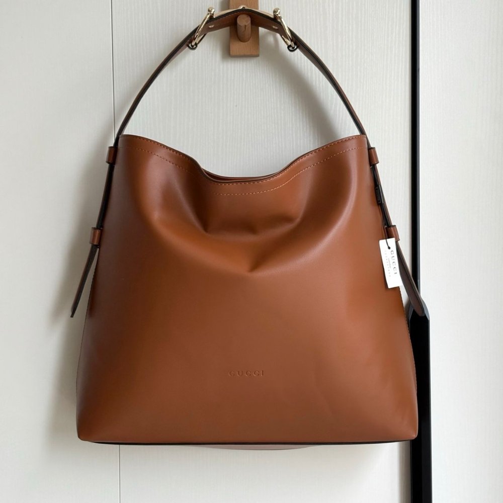 Gucci Beatrix Large Tote Bag Brown Leather 40Cm 850546 AAFK4 2718