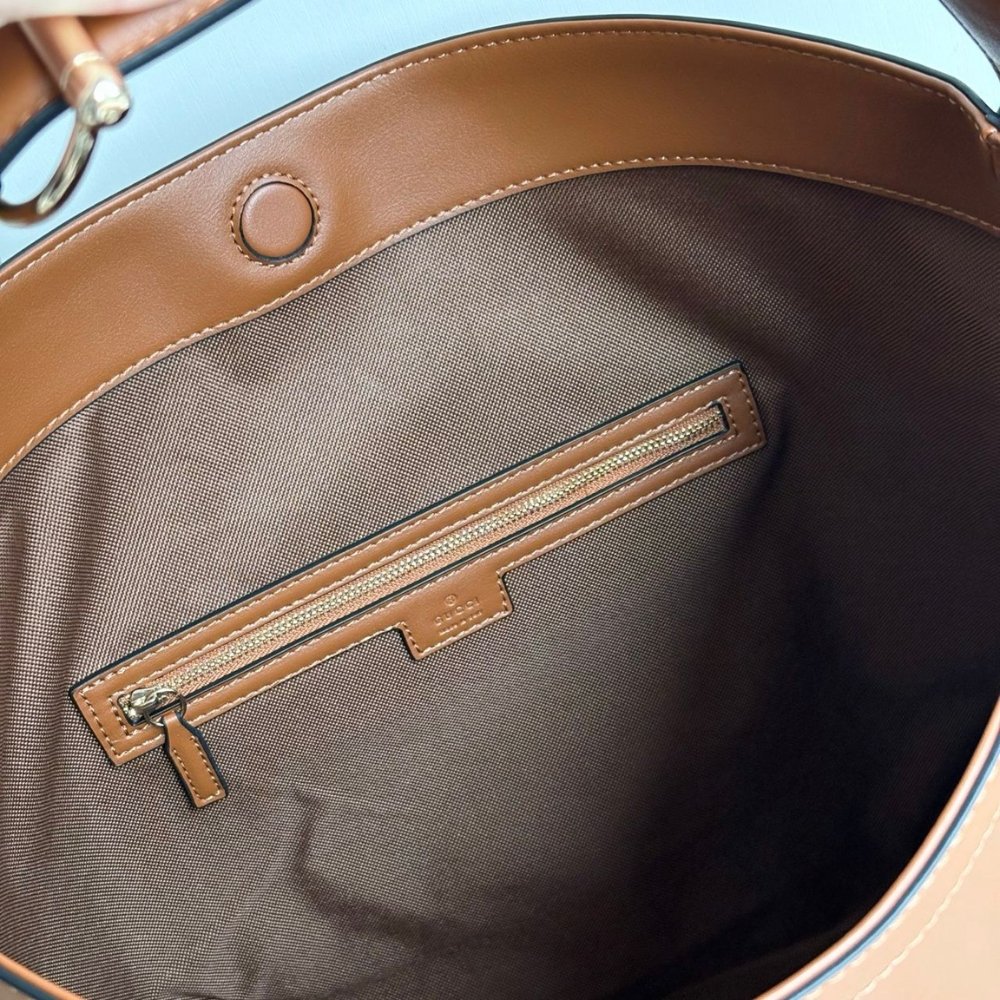 Gucci Beatrix Large Tote Bag Brown Leather 40Cm 850546 AAFK4 2718