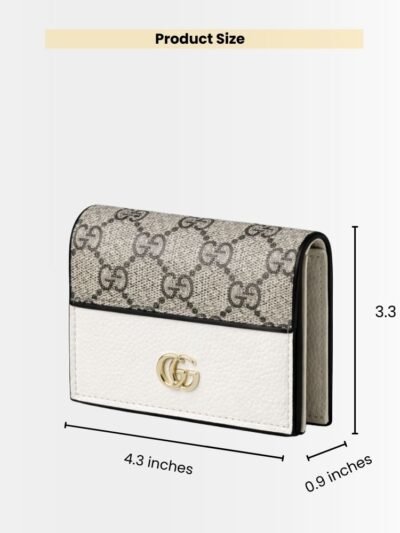 Gucci Bi Color Marmont Small Wallet Beige And White 11Cm 658610 17WAG 9096