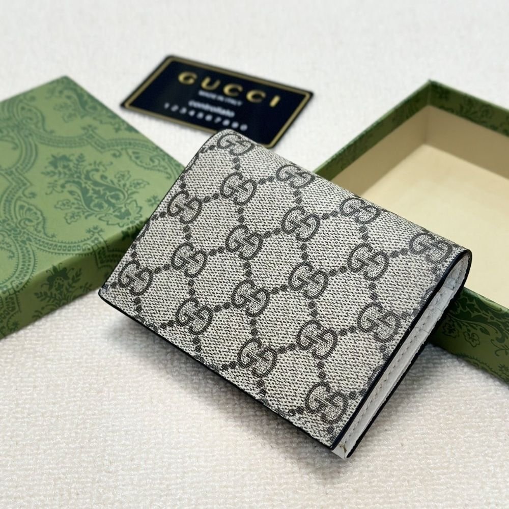 Gucci Bi Color Marmont Small Wallet Beige And White 11Cm 658610 17WAG 9096