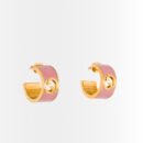 Gucci Blondie Enamel Hoop Earrings Pink 796764 J1630 8075