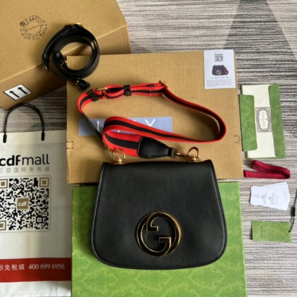 Gucci Blondie Medium Bag Black 29cm 721172 96IWG 8745