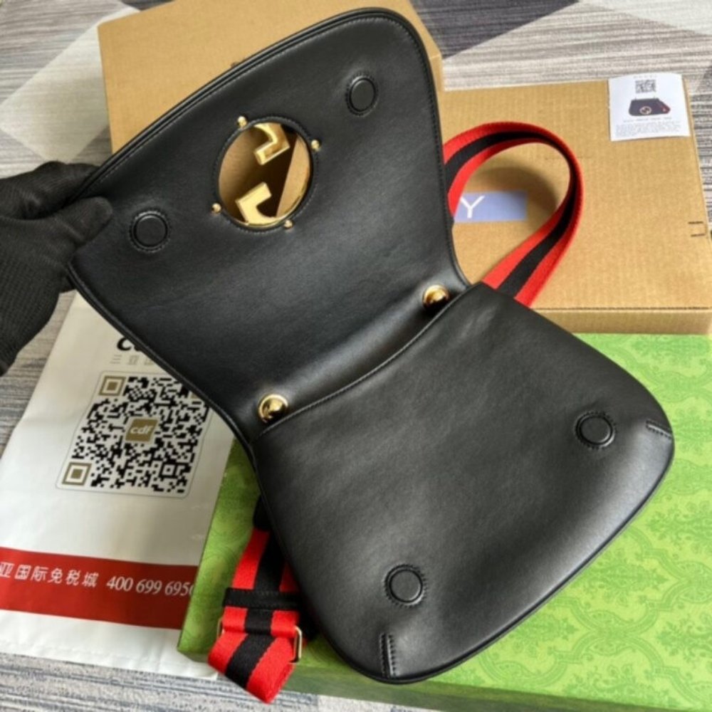 Gucci Blondie Medium Bag Black 29cm 721172 96IWG 8745