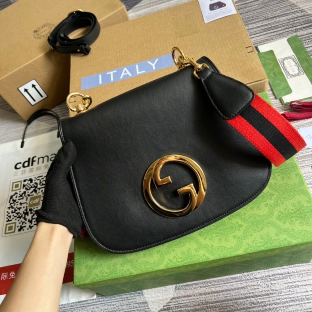 Gucci Blondie Medium Bag Black 29cm 721172 96IWG 8745