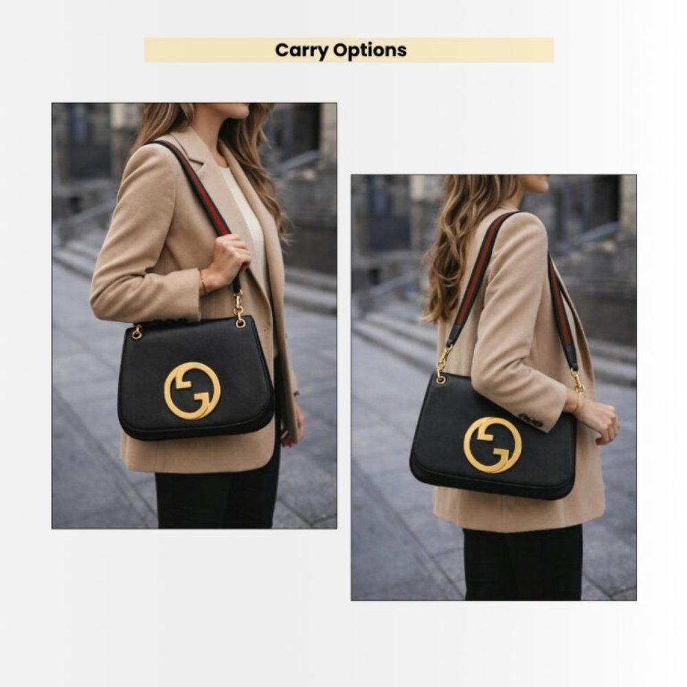 Gucci Blondie Medium Bag Black 29cm 721172 96IWG 8745