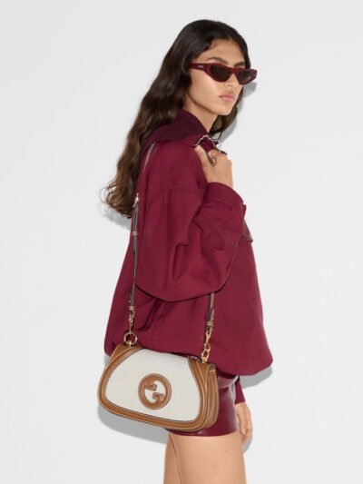 Gucci Blondie Mini Shoulder Bag Ivory And Brown 22Cm 815700 HAAKF 2545