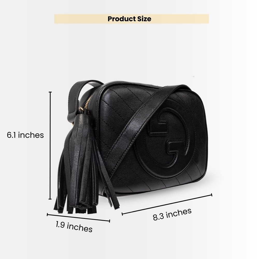 Gucci Blondie Small Shoulder Bag Black 21Cm 742360 1IV0G 1000