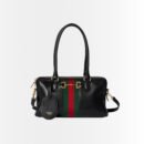 Gucci Borsetto Medium Boston Bag Black Leather 28Cm 866732 AAGIQ 1053