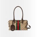 Gucci Borsetto Medium Boston Bag GG Canvas Sand And Brown 28Cm 866732 FAFV9 9653