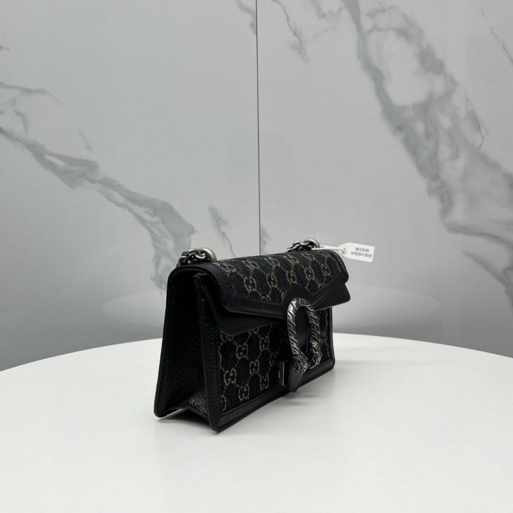 Gucci Dionysus Small GG Shoulder Bag Black 25Cm 499623 UN3BN 1274