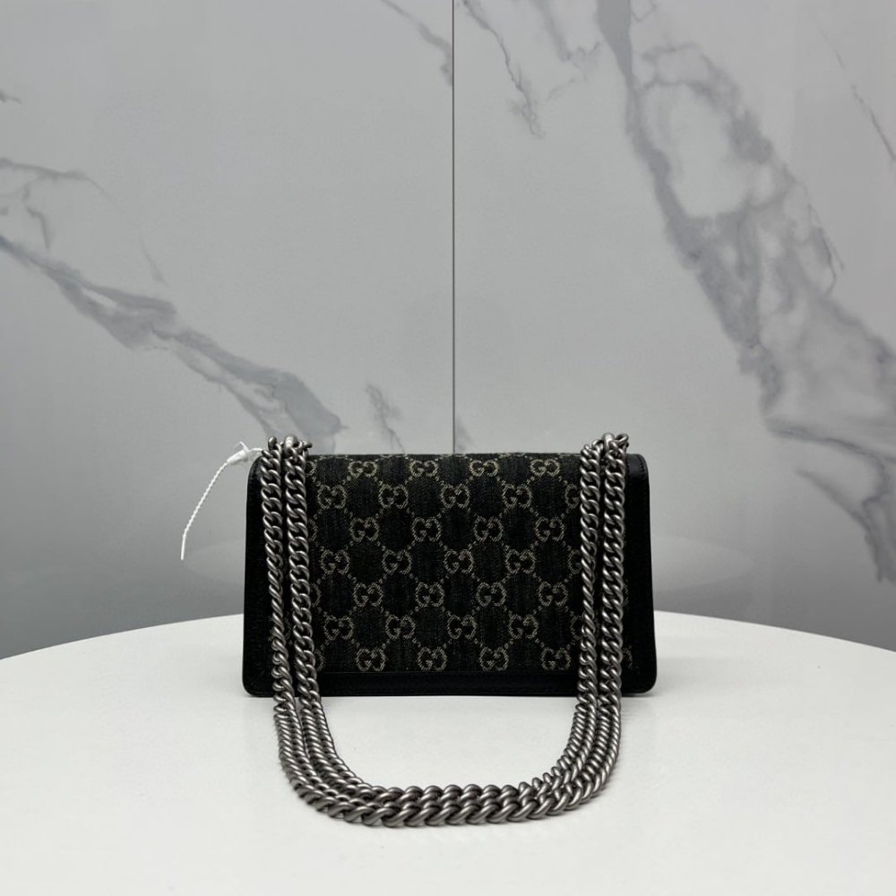 Gucci Dionysus Small GG Shoulder Bag Black 25Cm 499623 UN3BN 1274