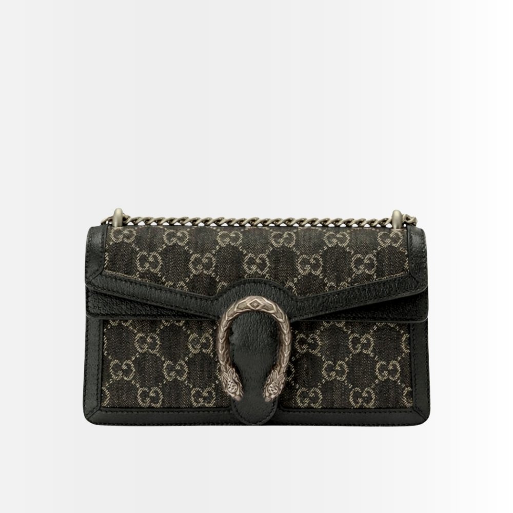 Gucci Dionysus Small GG Shoulder Bag Black 25Cm 499623 UN3BN 1274
