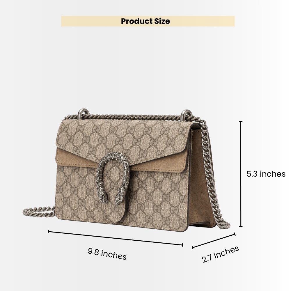 Gucci Dionysus Small Shoulder Beige Bag 25Cm 499623 92TJN 8660