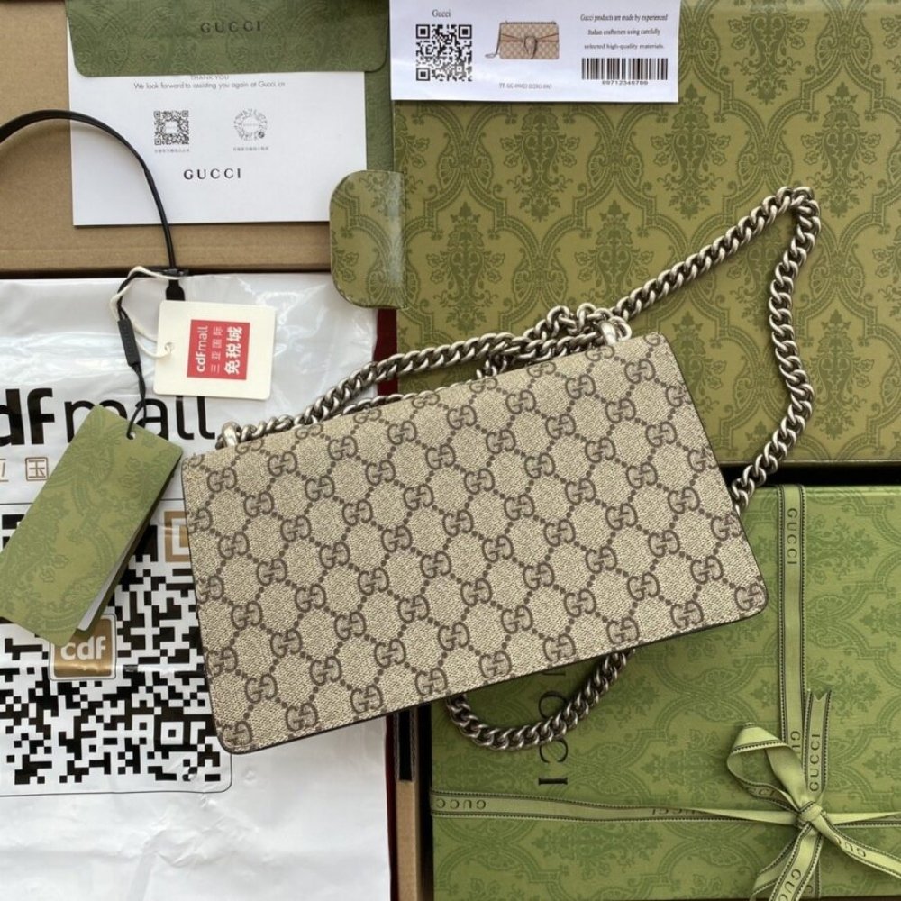 Gucci Dionysus Small Shoulder Beige Bag 25Cm 499623 92TJN 8660
