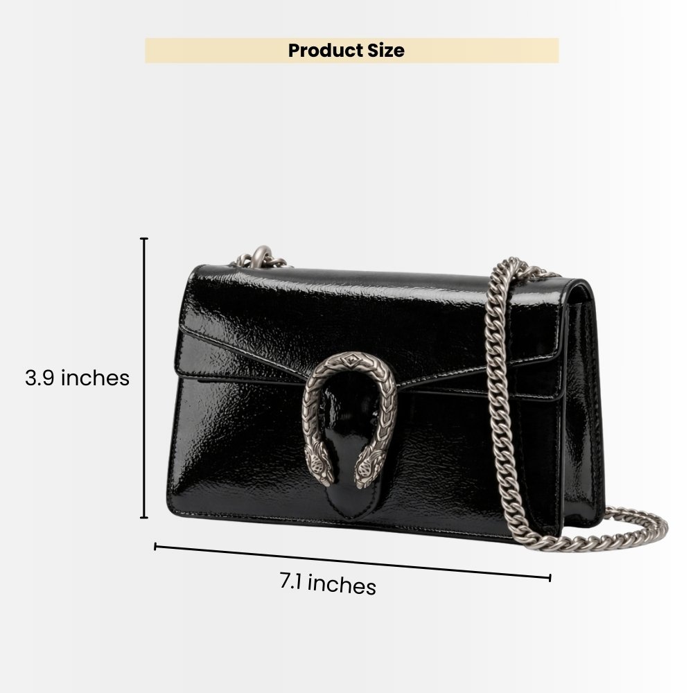 Gucci Dionysus Super Mini Bag Patent Leather Black 18Cm 795368 0AAA6 1000