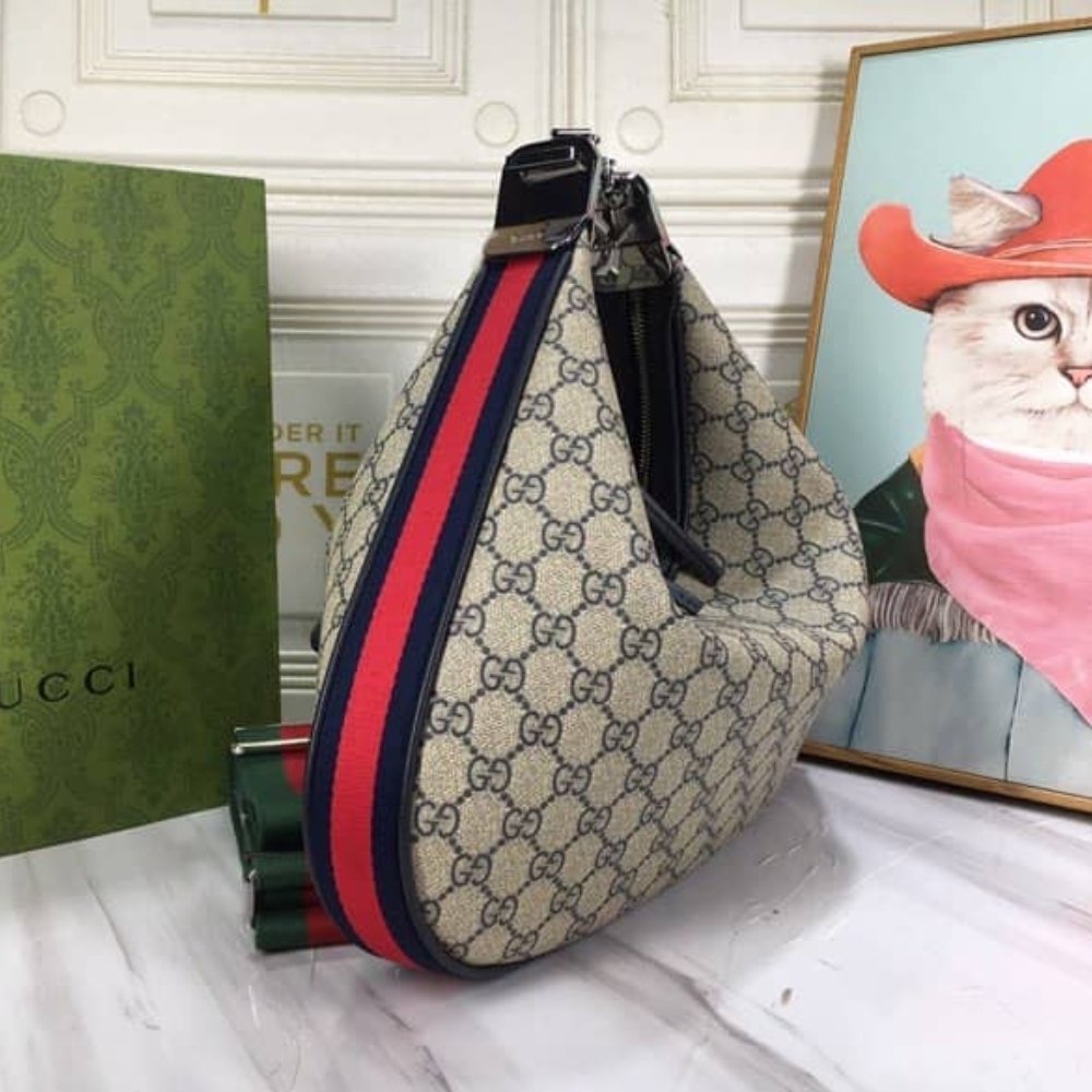 Gucci GG Attache Large Shoulder Bag Beige 35Cm 702823 96GRN 4082
