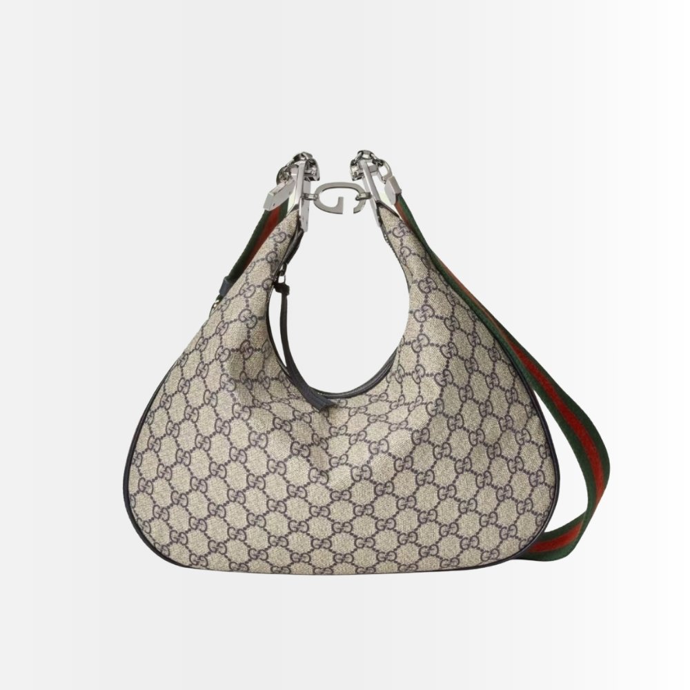 Gucci GG Attache Large Shoulder Bag Beige 35Cm 702823 96GRN 4082