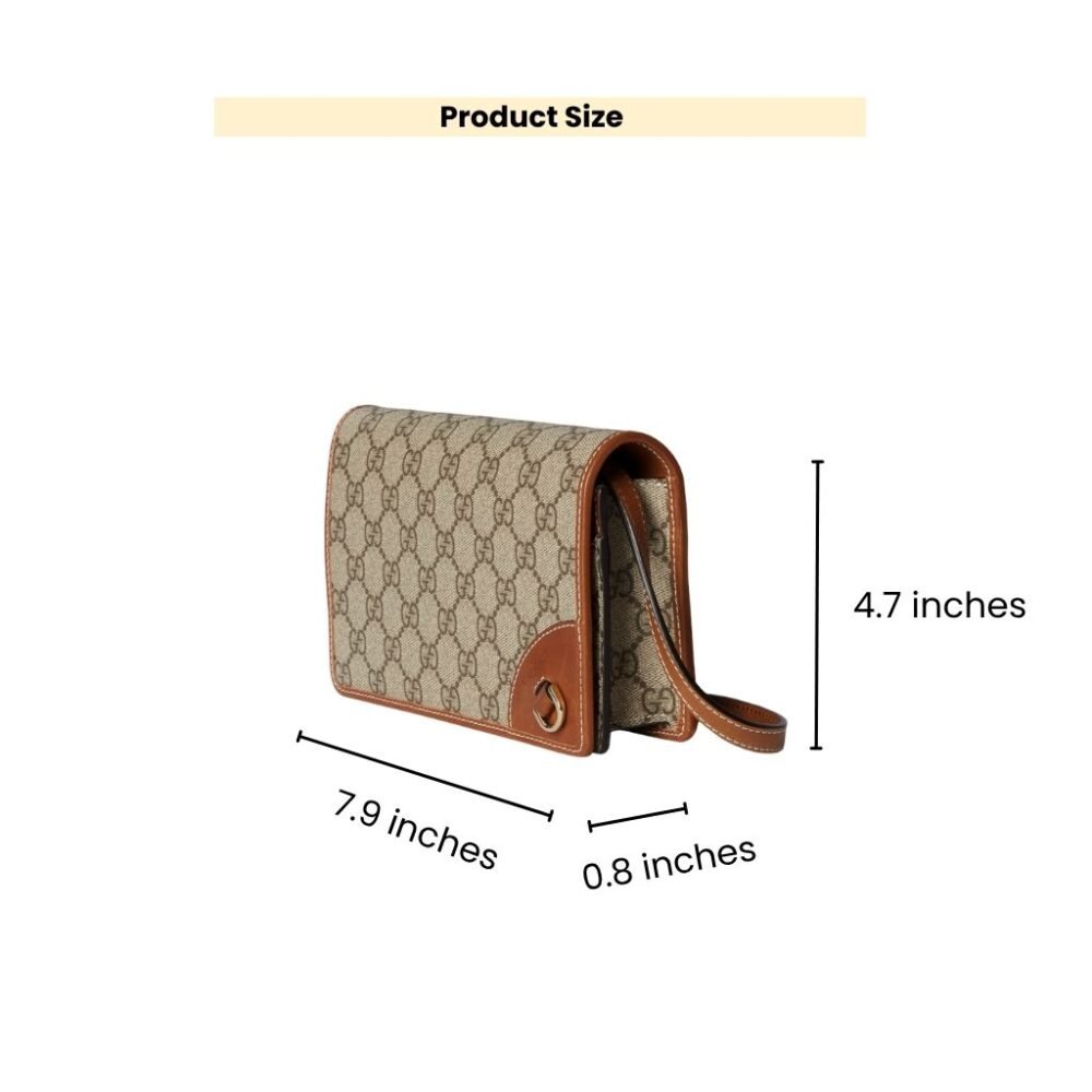 Gucci GG Emblem Small Shoulder Bag Beige 20Cm 820688 FAD6L 9758