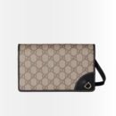 Gucci GG Emblem Small Shoulder Bag Beige And Black 20Cm 820688 FAD6L 9741