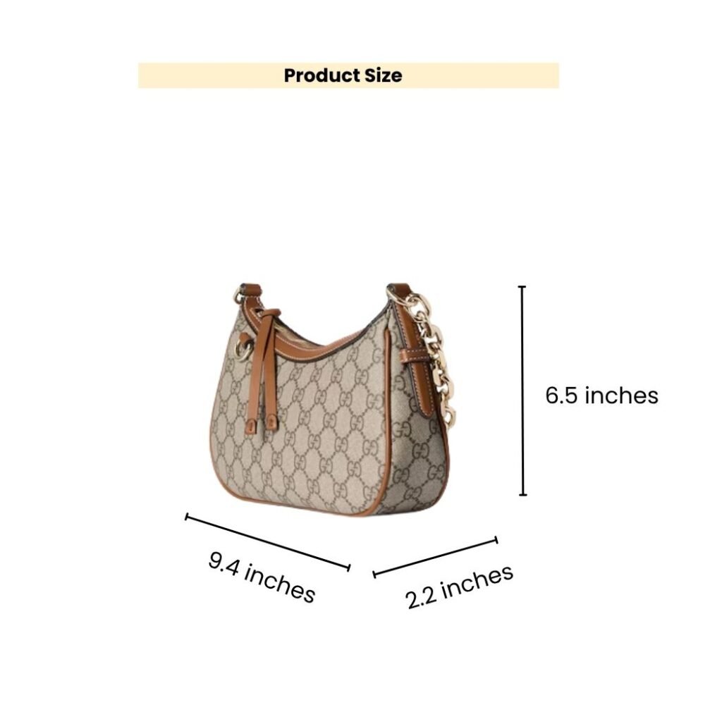 Gucci GG Emblem Small Shoulder Bag Beige And Dark Brown 24Cm 847447 FAD6L 9758