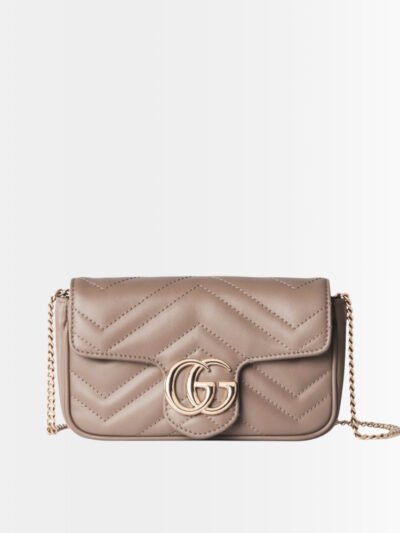Gucci GG Marmont Mini Bag Taupe 16Cm 476433 DTDHD 1523