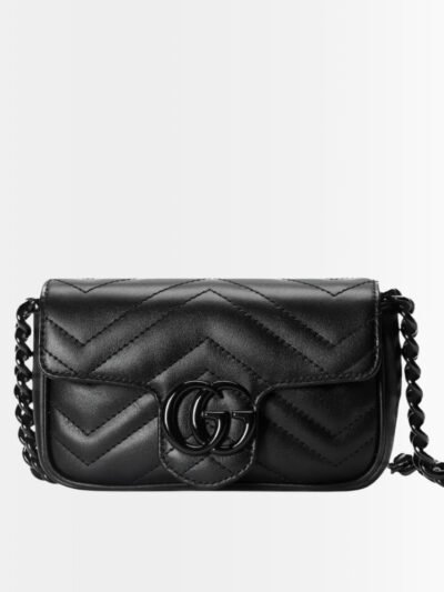 Gucci GG Marmont Mini Belt Bag Black 16Cm 699757 UM8KV 1000