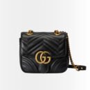 Gucci GG Marmont Mini Shoulder Bag Black 18Cm ‎739682 AABZC 6832