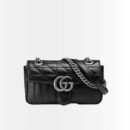 Gucci GG Marmont Mini Shoulder Bag Black 22Cm 446744 UM8AN 1000