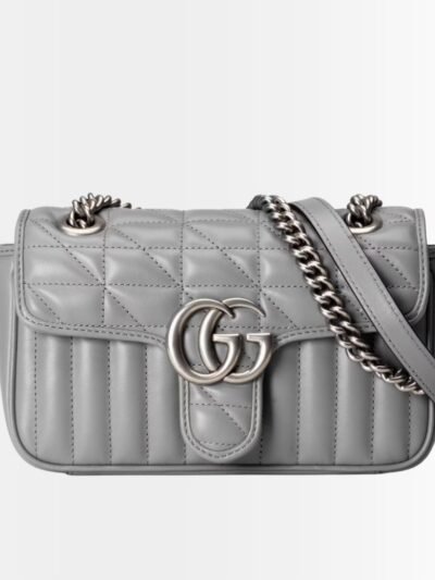 Gucci GG Marmont Mini Shoulder Bag Grey 22Cm 446744 UM8AN 1711