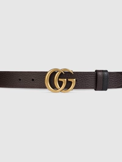 Gucci GG Marmont Reversible Thin Belt Black 30mm 643847 CAO2T 1062