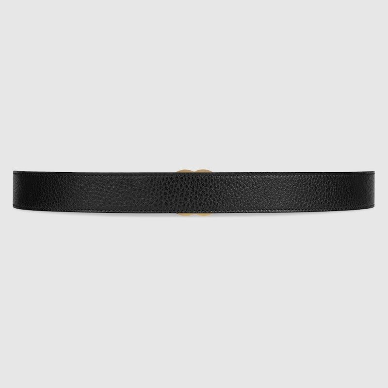Gucci GG Marmont Reversible Thin Belt Black 30mm 643847 CAO2T 1062