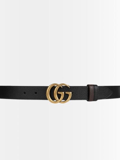 Gucci GG Marmont Reversible Thin Belt Black 30mm 643847 CAO2T 1062