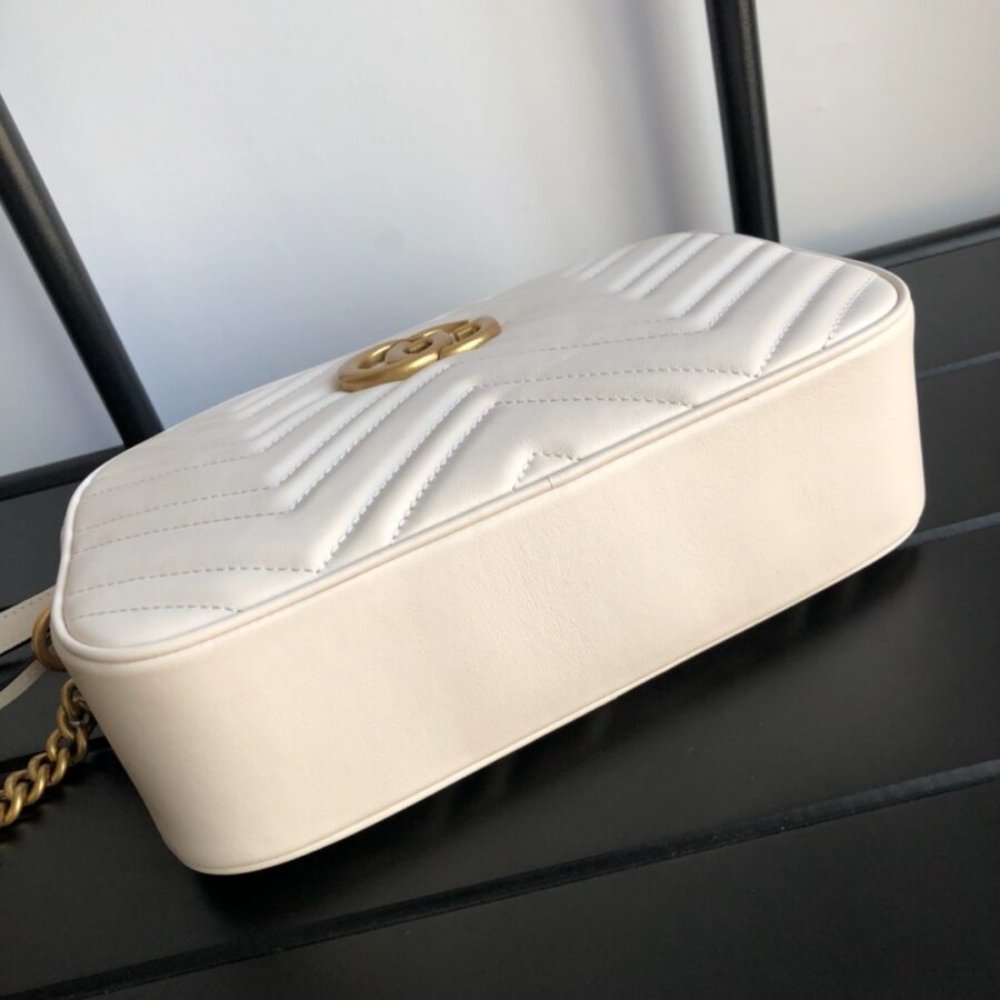 Gucci GG Marmont Small Camera Bag White 24Cm 447632 DTD1T 9022