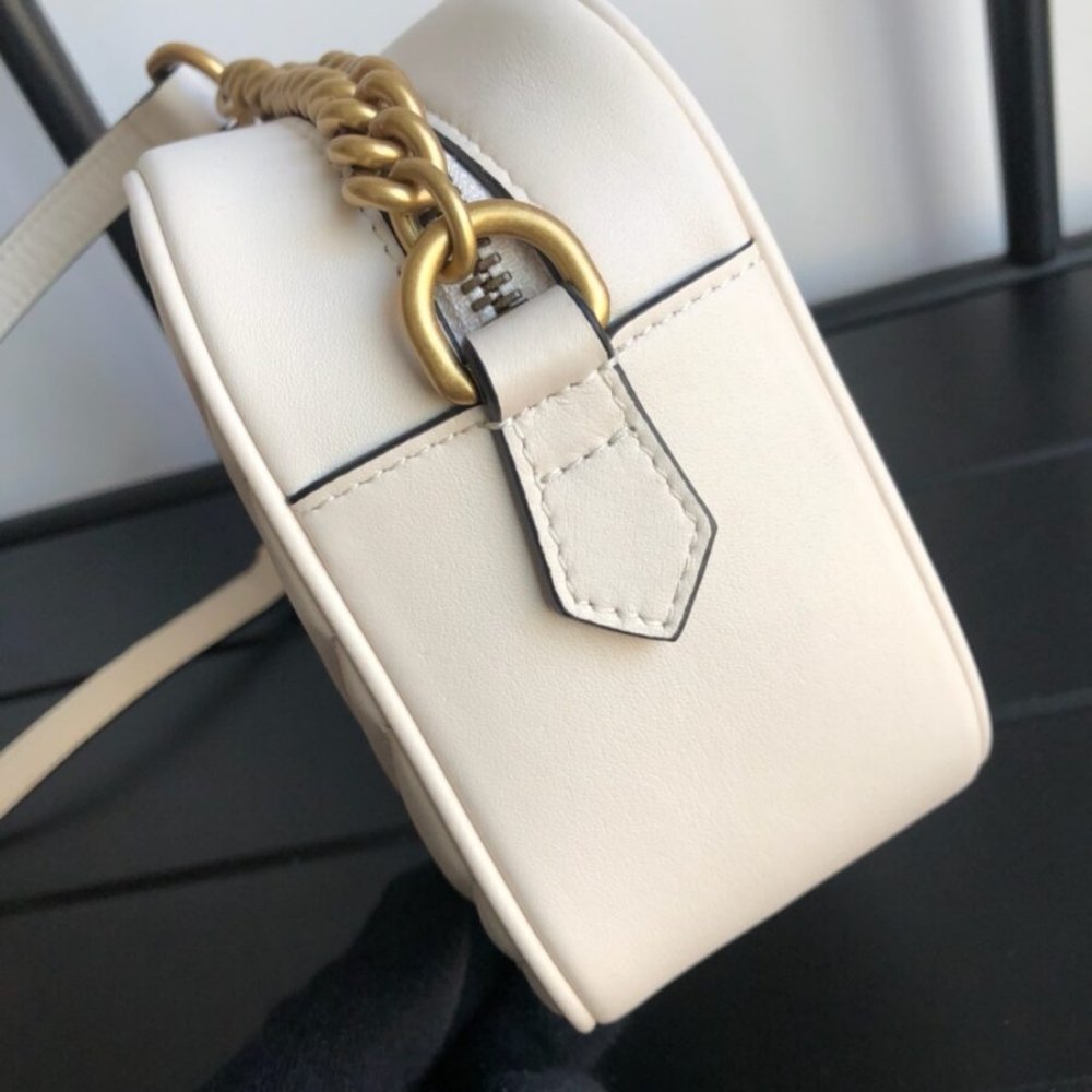 Gucci GG Marmont Small Camera Bag White 24Cm 447632 DTD1T 9022